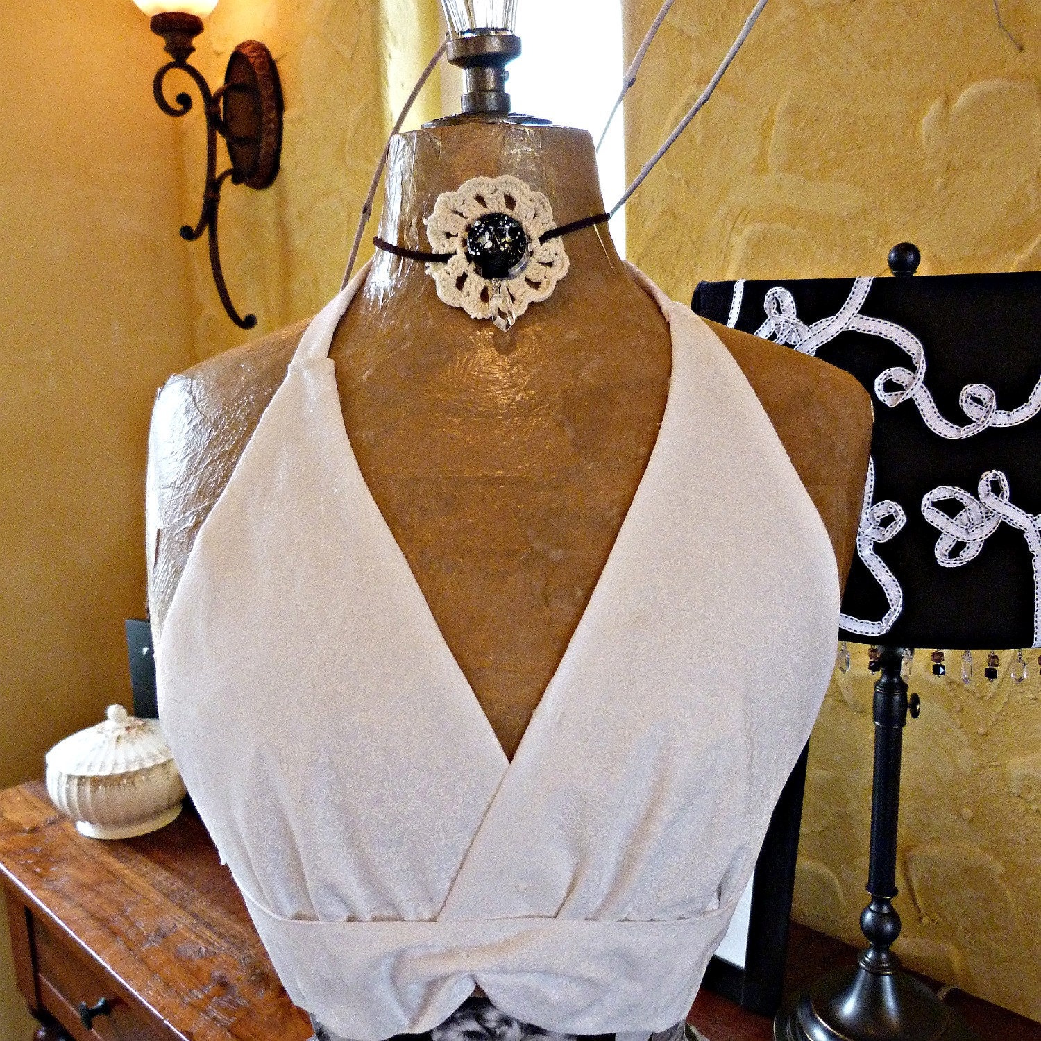 Vintage Inspired Dress Form Mid Century Marilyn Monroe Black & White Full Size Mannequin FREE SHIPPING