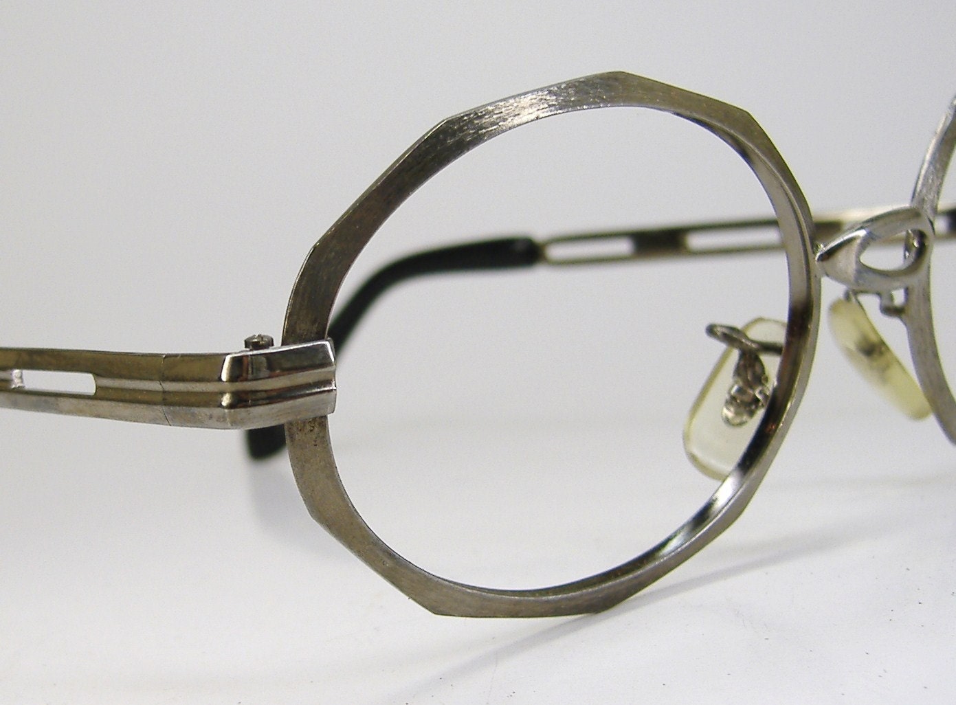 Vintage Silver 80s Eyeglasses Eyewear Frame NOS