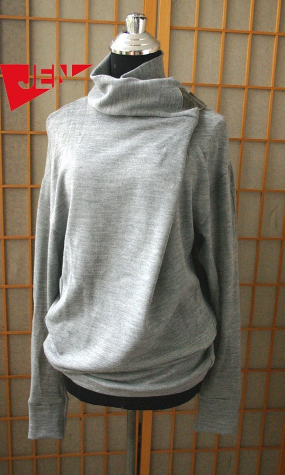 light GREY Oversized boyfriend Knitted sweater