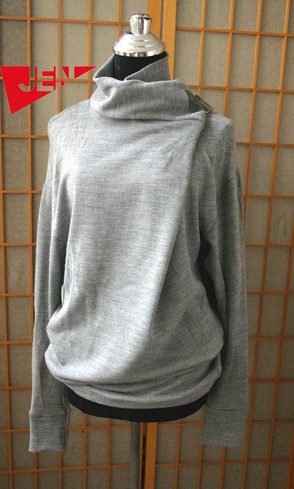 light GREY Oversized boyfriend Knitted sweater