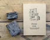 Letterpress Retro Notebook. Food for thought