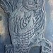 Large A3 Owl Lino Print in black