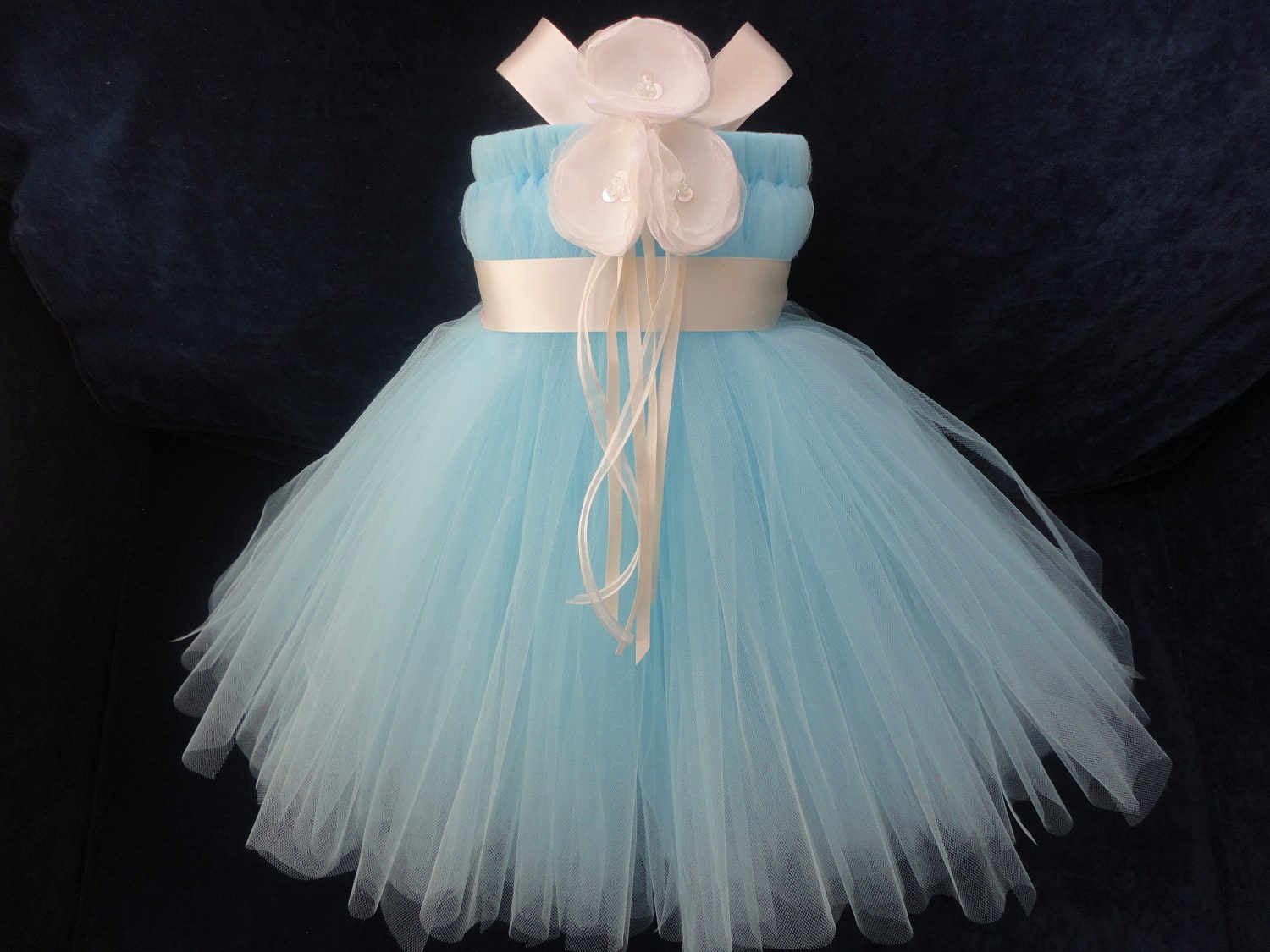 Baby Blue Flower Girl Dress