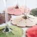 Hibiscus Stay on Coasters in Pink and Green - set of 6