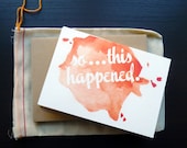 So...This Happened: Orange Watercolor Notecard Set