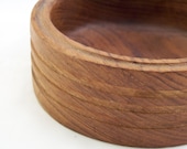 Mid Century Modern Vintage Kalmar Teak Wooden Bowl with side grooves