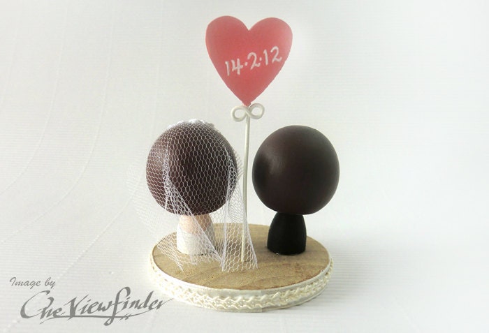 Customise Wedding Cake Topper with Heart Message