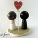 2.5 inches Customise Wedding Cake Topper with Heart Message