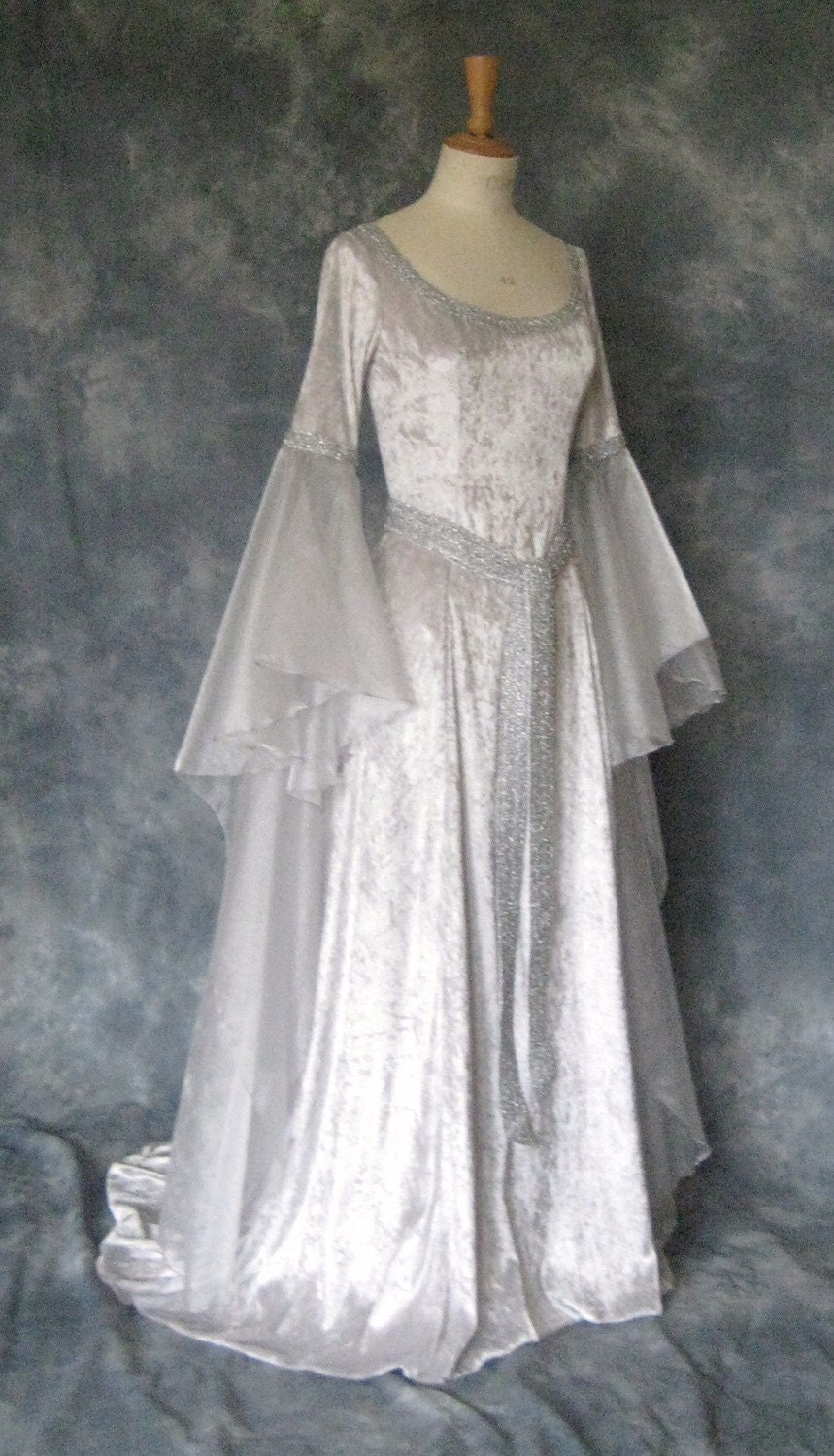 Elvira, a Medieval, Elvish, Faery, Celtic, Custom Made Wedding, Hand Fasting Dress