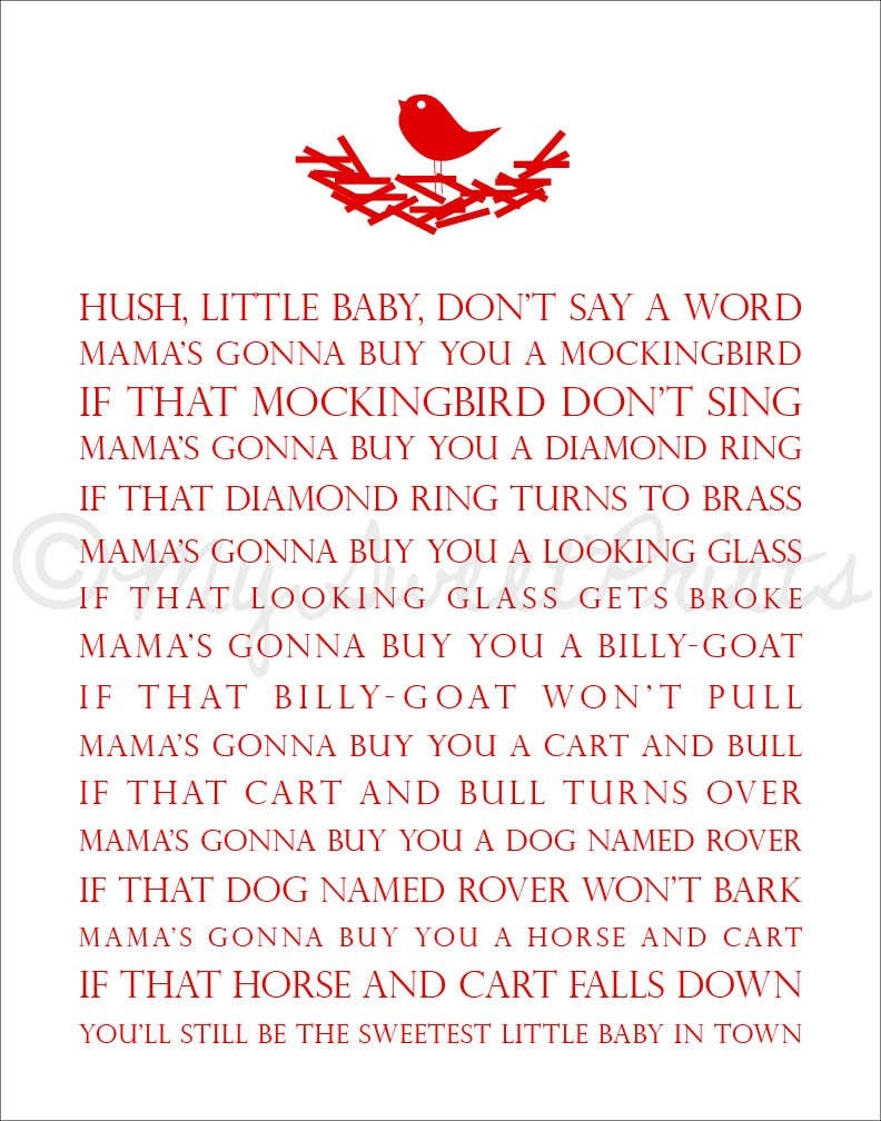 Hush Little Baby print