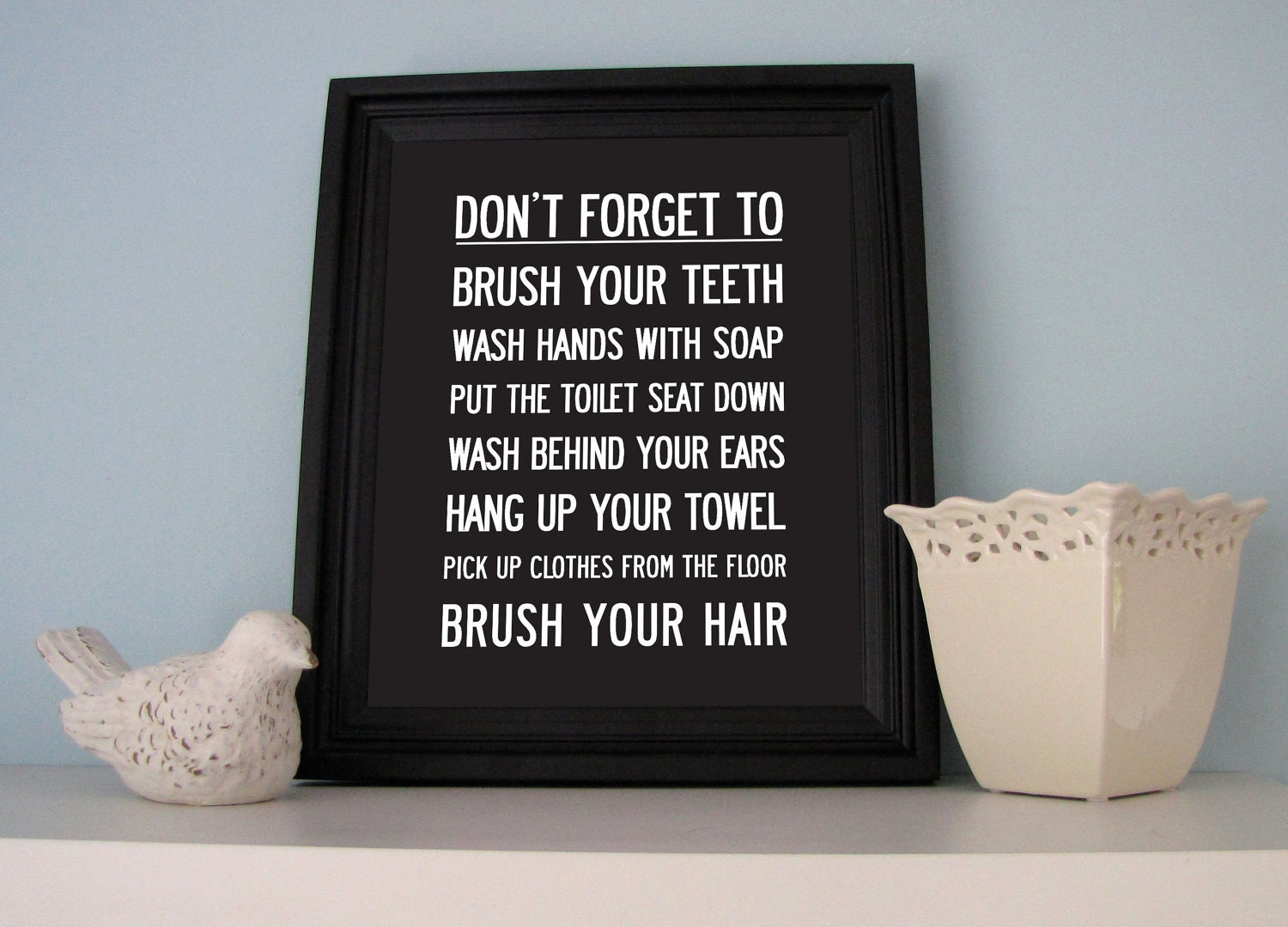 Bathroom Reminders Bus Scroll