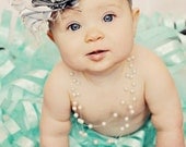ROYAL tutu - Double Satin Ribbon Edge Tutu- (6 months - 24 months 2T)- Light Aqua - Custom Order - Great for Photography prop or Weddings
