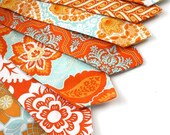 Little Guy Necktie Tie - Orange and Aqua Collection - (2T - 4T) - Baby Boy Toddler - Custom Order - Wedding - Photo Prop
