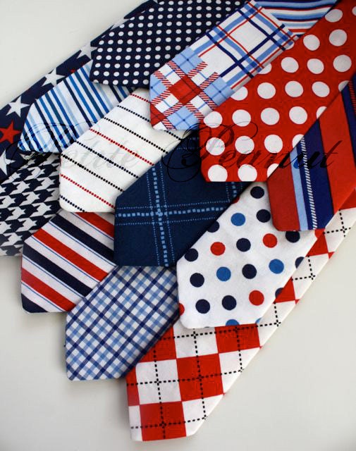 Little Guy Necktie Tie - LIBERTY Collection - (12-14 years) - Boy Teen - Wedding - Photo Prop- 4th of July