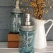 Mason Jar Soap Dispenser with Stainless Steel Pump - Blue Pint