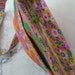 CROSS BODY HIPSTER Purse in Jennifer Paganelli's Crazy Love Print with Adjustable Strap Zippered Pocket and Flower Zipper Pulls