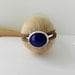 Lapis Lazuli Ring. Sterling Silver Blue Stone Ring.  Natural Gemstone Ring. Simple jewelry