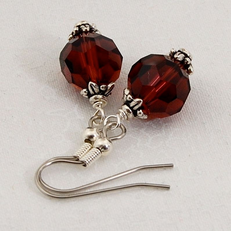 Amethyst  Drop Earrings. MARILYN.