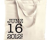 60 Date tote bags