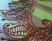 Shimmering Canvas Highlighted with Henna Design  - OOAK -