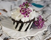 Zebra Print Textured Cupcake Wrappers