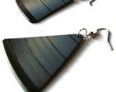 Vinyl Record Triangular Earrings - Ships in 72 hrs of payment