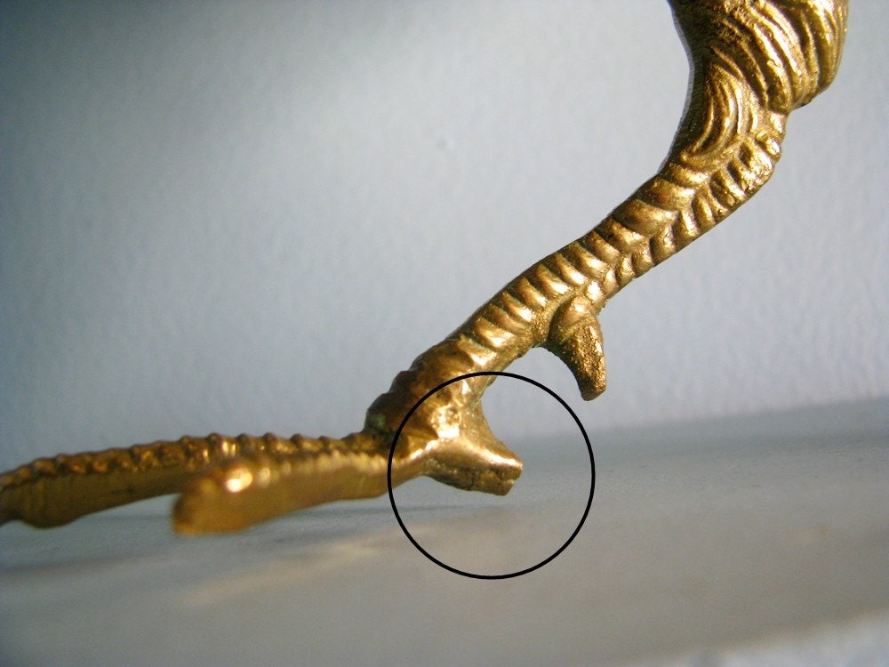 vintage Brass Bird of Paradise, brass sculpture
