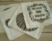 Handmade, Coasters, French, Shabby Chic, Cottage, Farmhouse (beach house 1)
