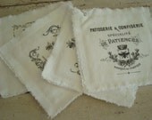 Handmade, Coasters, French, Shabby Chic, Cottage, Farmhouse (Bee Set)  set includes (4)