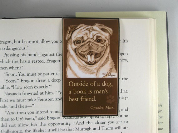 Pug Bookmark- Best Friend Father's Day, Dad Gift