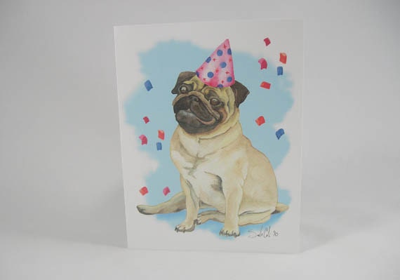 Pug Birthday Card- Pugtastic Birthday