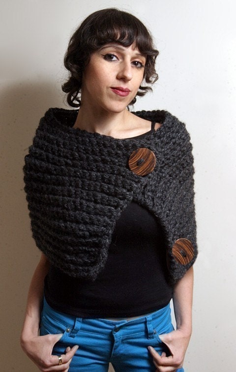The Roycroft Cowl in Charcoal Grey