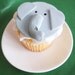 Elephant Fondant Cupcake Topper for Jungle or Safari Theme Birthday or Shower