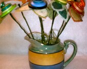 Button Flowers and Vase