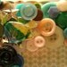 TropicalThemed Button Picture Frame for 4"x6" photo