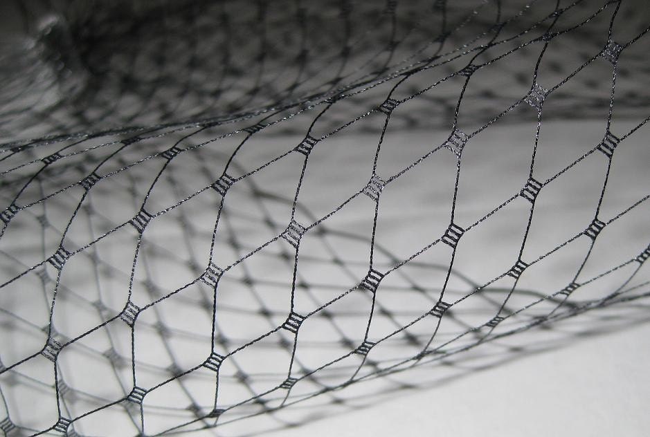 BLACK French netting - 9-inch wide, for birdcage veils