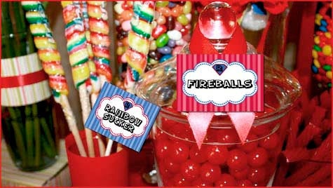 Printable Candy Buffet Labels - Superhero Birthday Party Line - Stick to Your Story