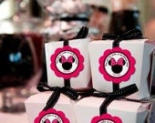 Printable Favor Tags Girl- Minnie Mouse Pink Birthday Party Line - Stick to Your Story