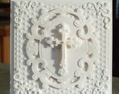 Embossed Cross Card, Perfect for Easter, Baptism or Christening