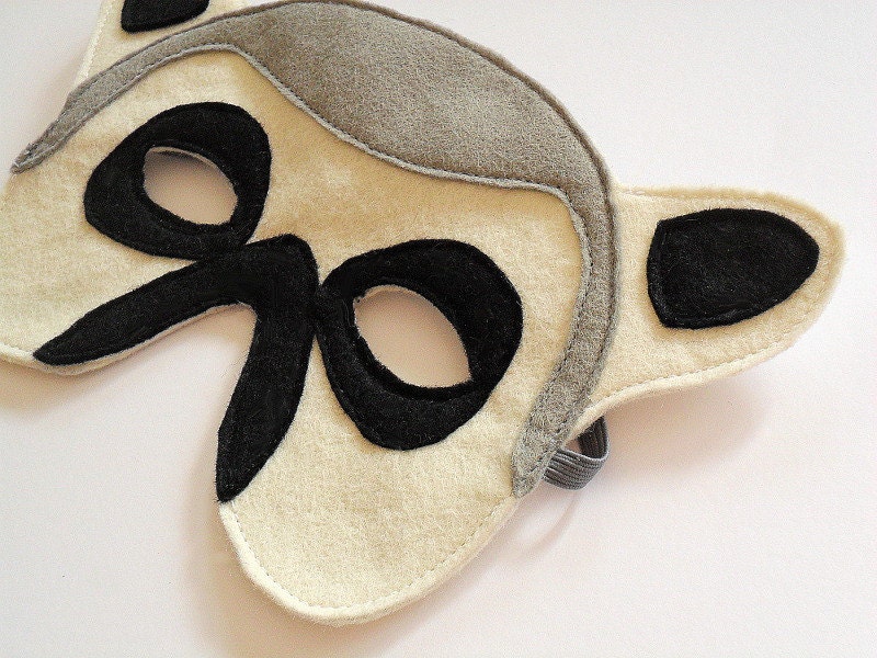 Lemur Kids Carnival Mask Children Animal Mask,  Stocking Stuffer, Dress up Costume Accessory, Children Boys and Girls, Toddlers
