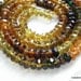 SALE - Petro Tourmaline Faceted Rondelles, 3.5-4mm - 1/2 Strand