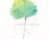 Mint Dream - Original watercolor 8x10 - SALE - claireswilson