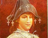 antique french holy prayer card  saint joan of arc DIGITAL