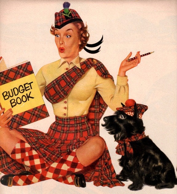 vintage pinup scottish dog 1952 advertisement jello