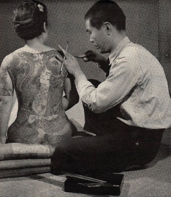 vintage tatoo expert japanese gambler 1946 advertisement