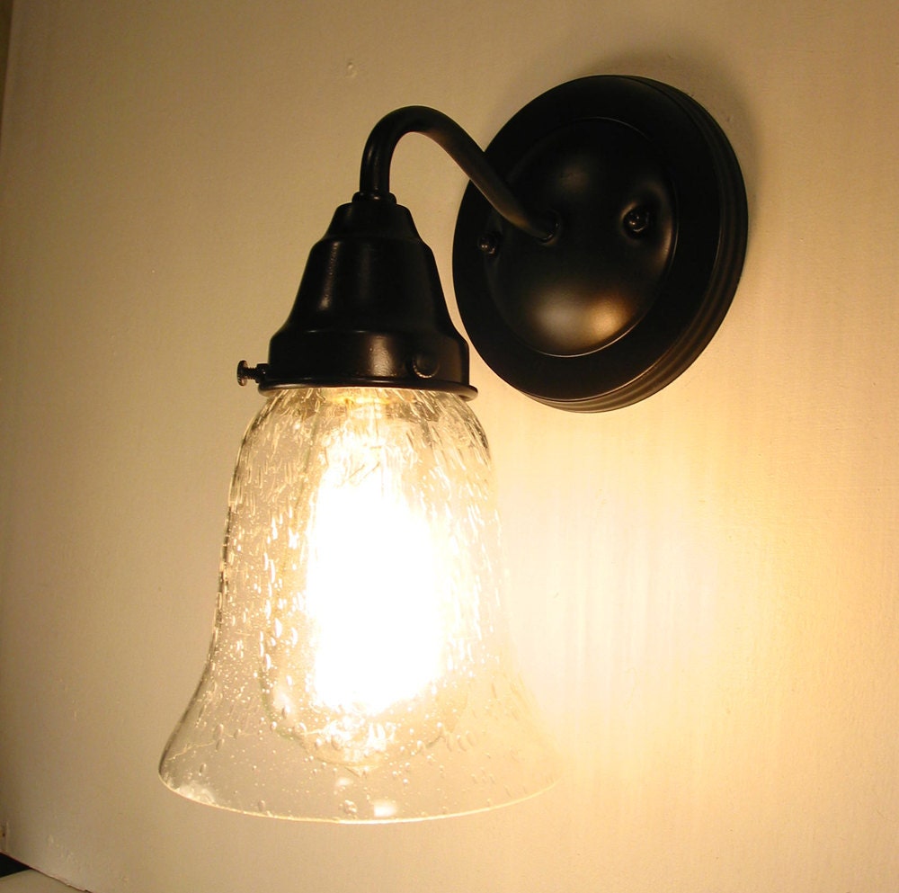 Kellie III.  Seeded Glass SCONCE Light