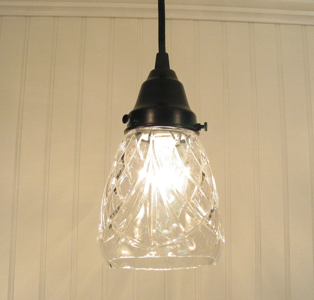 Stockton Springs II.  Crystal Cut Glass PENDANT Light
