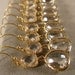 Crystal Two-Tier Glass Gold Earrings, Gold Bridesmaid Earring, Gold Earrings, Wedding Earring, Bridesmaid Jewelry (4252Wx)