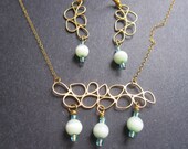 Gold Bubble Necklace Earrings by MinouBazaar