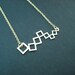 modern linked squares necklace - matte 18K yellow gold plated